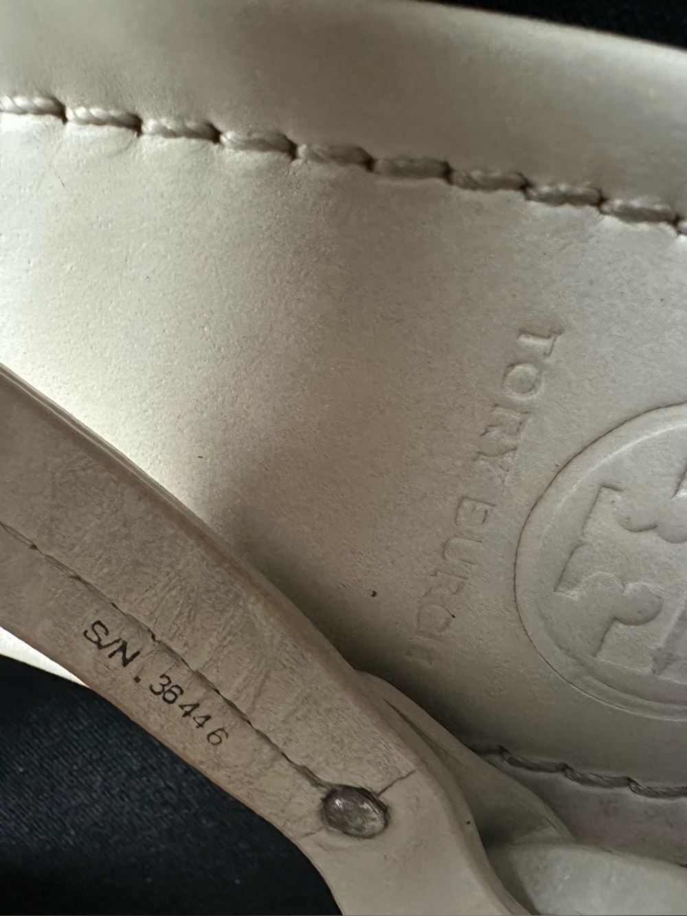 Tory Burch white Miller double T  Circle Logo Thong Sandals - Picture 7 of 8